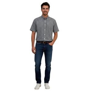 Untuckit Black and White Checked Button Down Shirt size XL